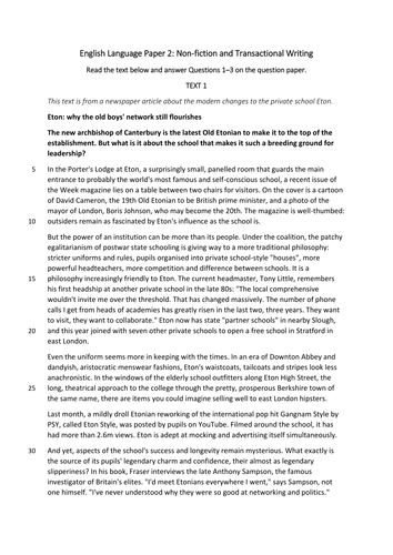 level 3 english essay exemplars