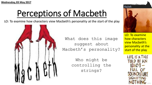 Macbeth: Perceptions of Macbeth and Change over time