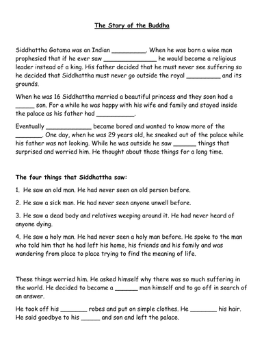 Life of the Buddha - KS3 Buddhism | Teaching Resources