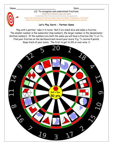 KS2 Y3 Y4 Understanding Fractions 25 Pages Of Worksheets Plus A Game 