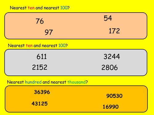 Differentiated Starter Activity - Rounding To The Nearest 10, 100 and ...