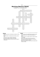 Working Memory Model Activities & Evaluation | Teaching Resources