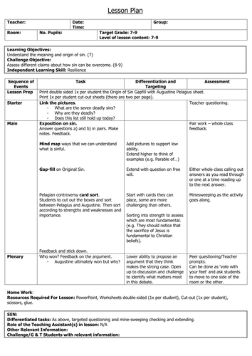 Sin and Salvation AQA 9-1 GCSE (Beliefs and Teachings 1.11) | Teaching ...