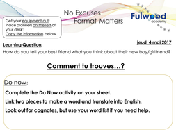 tu me trouves comment en anglais