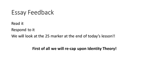 Identity Theory Vs Behaviourism A revision lesson. AQA Philosophy 2715