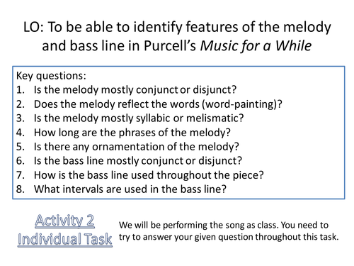 Purcell - Music for a While (Edexcel GCSE 9-1)