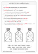 Atoms in Elements and Compounds [Worksheet] | Teaching Resources