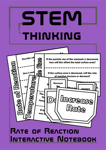 Rates of Reaction Interactive Notebook Foldables, Chemistry