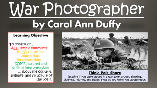 War Photographer - Carol Ann Duffy