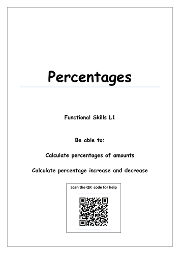 Percentages with a calculator whole lesson. Graded outstanding ...