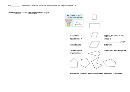 2D Shape - Identifying different vertices in each shape