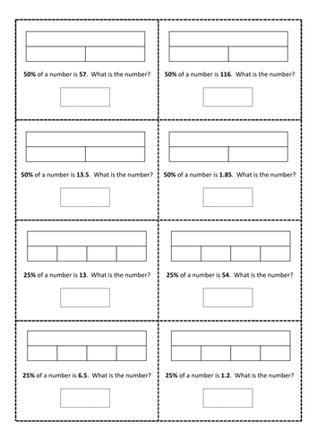 percentage problem solving ks2