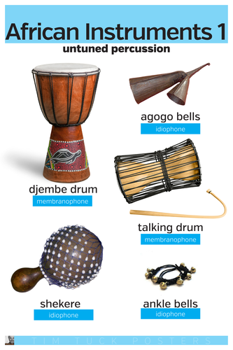 african-instruments-and-cyclic-music-posters-teaching-resources