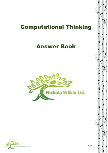 Computational Thinking in practice - 6 lesson unit of work (GCSE