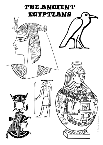 Egyptian Images for Reference or Colouring | Teaching Resources