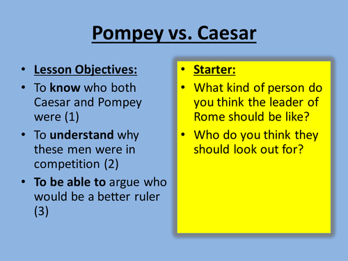 Rome: Pompey vs. Caesar for leader
