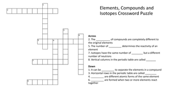 crossword elements isotopes puzzle answers compounds compunds pdf