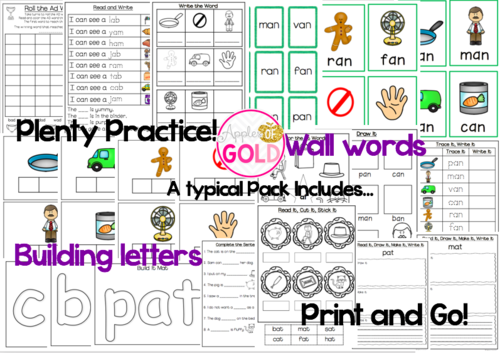 Short A Word Families BUNDLE | Teaching Resources