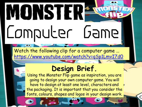 Monster Computer Game | Teaching Resources