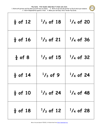 KS2 Y3 Y4 Fractions of a set of objects, numbers & amounts ...