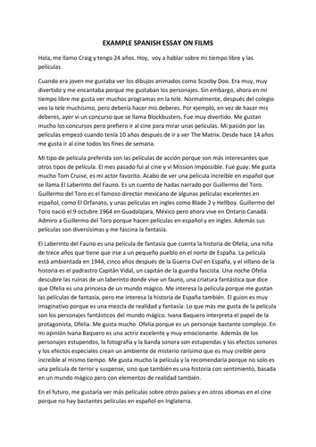 essay on my university in spanish