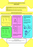 Complete a simple symmetric figure with respect to a specific line of ...