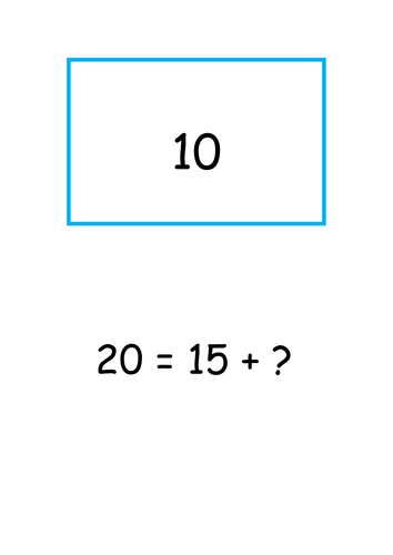 Treasure hunt number bonds to 20