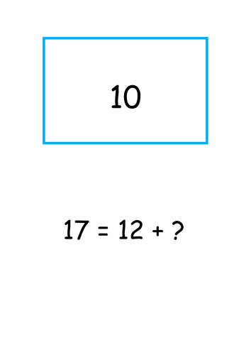 Treasure hunt addition number bonds up to 20