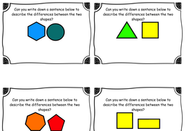 ks1 year 2 maths differences between 2d shapes greater depth