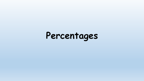 Percentages