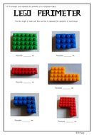 lego perimeter worksheets teaching resources