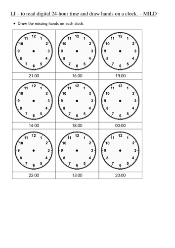 Y3 Time resource and worksheets | Teaching Resources