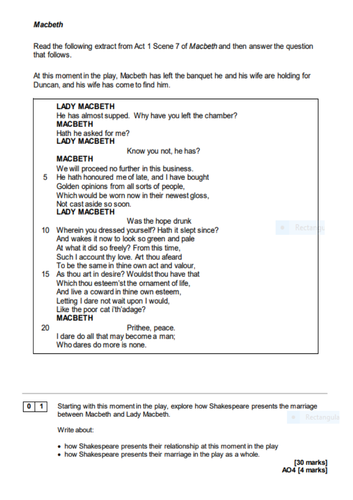 Macbeth : Act 1 Scene 7 AQA | Teaching Resources