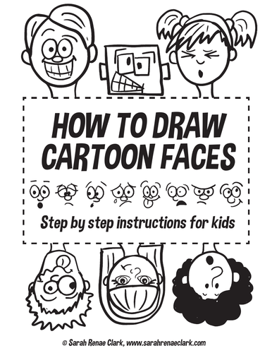 How to Draw Cartoon Faces | Printable workbook for kids | Learn to draw  cartoons | Teaching Resources