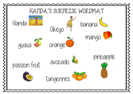 Handa's Surprise Word Mat | Teaching Resources