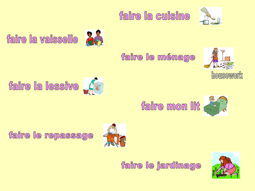 French Household Chores Add Me To Your Lesson Plans To Save Time Teaching Resources 4048