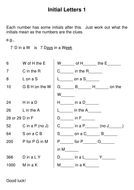initial letters puzzle ditloids teaching resources