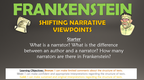 Frankenstein: Shifting Narrative Viewpoints