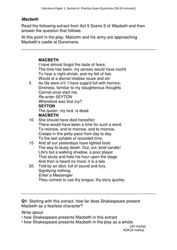 macbeth essay questions and answers pdf aqa