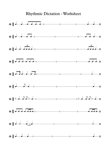 Rhythmic Dictation | Teaching Resources