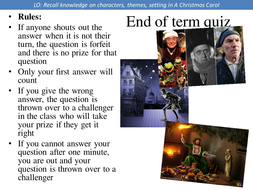 Charles Dickens A Christmas Carol revision quiz KS3 or KS4 | Teaching Resources