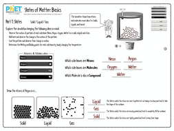 PhET States of Matter: Basics Activity Guide | Teaching ...