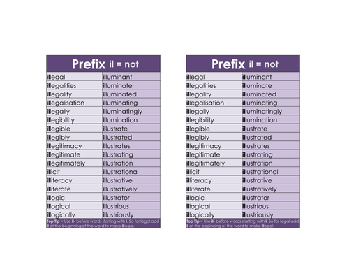 prefix-il-word-mat-year-3-and-4-spelling-teaching-resources