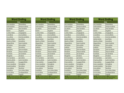ible suffix word pdf lesson spelling mat prefixes suffixes mats bundle kb resources