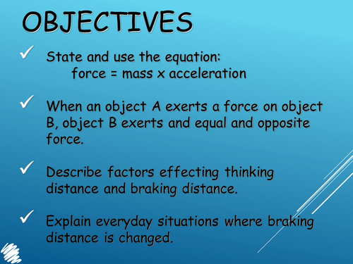 Forces and motion powerpoint GCSE