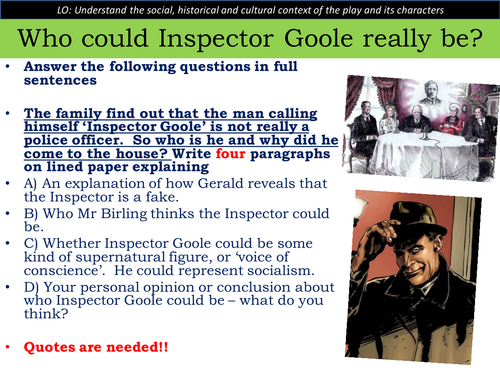 inspector calls inspector goole essay