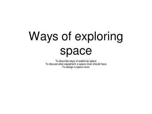 Exploring Space (space rovers)