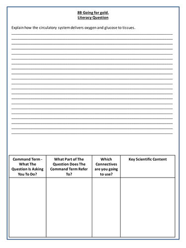 Health and FItness Literacy Question - Year 8 Science