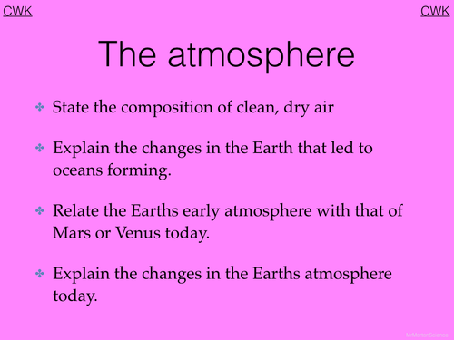 Earth's Early Atmosphere | Teaching Resources