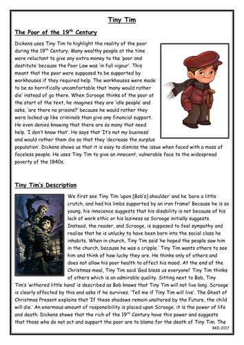 a christmas carol tiny tim essay